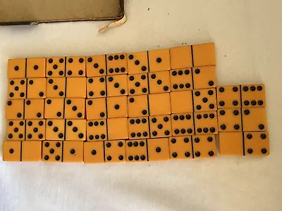 $40 • Buy Vintage Bakelite Dominoes 28 Piece Set ~ Rich Butterscotch : No Box