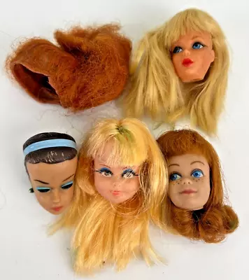 Barbie Vintage Doll HEAD ONLY Fashion Queen Doll Molded Hair Eyelashes Midge TLC • $30