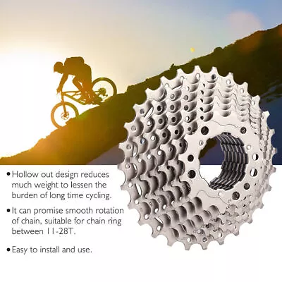 ZTTO Road Bike Freewheel Cassette Sprocket 9 Speed 11-28T Bicycle Replacement • $26.73