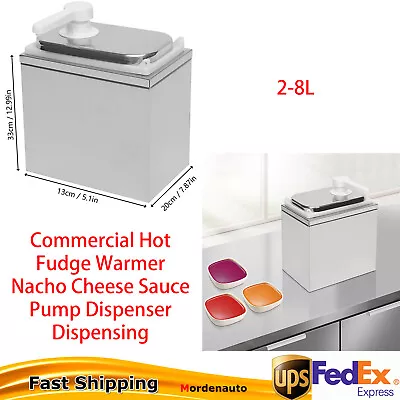 Commercial Hot Fudge Warmer Nacho Cheese Sauce Pump Dispenser Dispensing 2-8L US • $51.30