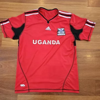 Adidas Uganda FUFA National Team Cranes Soccer Football Jersey #4 Sz L • $19.99