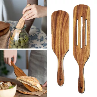$7.32 • Buy 3Pcs Walnut Wood Wooden Spoons For Cooking Kitchen Utensils Spatula Set Spurtle