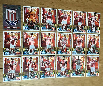 Topps Match Attax 2015/16 Stoke City Complete Team Set X 18 Cards • £4.99