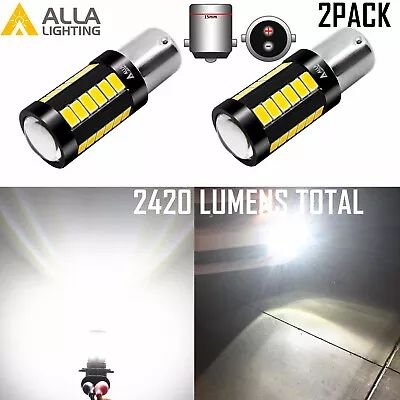 ALLA LIGHTING LED 6000K White Back Up Light Bulb Reverse Light Lamp 1076 BA15D • $19.98