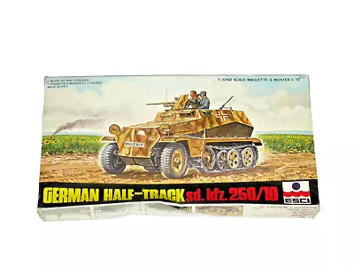 Vtg Esci German Half Track Sdkfz 250/10 Unbuilt Model Kit 1/72 Scale Sealed Box • $15.99