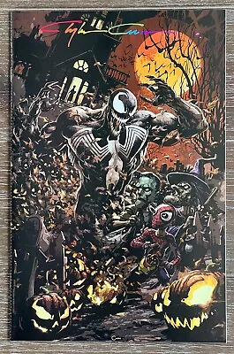 VENOM #1 Clayton Crain Halloween Black Flag Virgin 8 Color Infinity Signed • $110.84