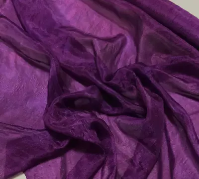 Hand Dyed PURPLE China Silk HABOTAI Fabric • $11.99