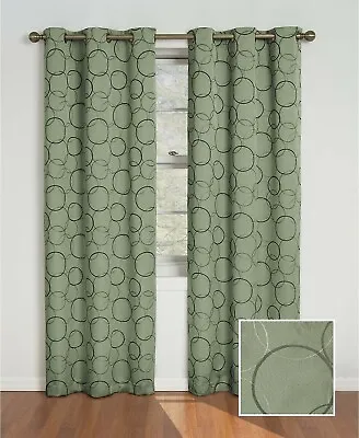 Eclipse Meridian Thermaback Blackout 42  X 63  Grommet Curtain Panel - Sage • $12.99