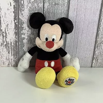 Mickey Mouse Plush Disney Soft Cuddly Toy Charity Comic Relief Red Nose Day • $7.46