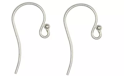 HIGH QUALITY SOLID 925 Silver Earring Ear Wires French Fish Hooks  2 Pics • £2.49