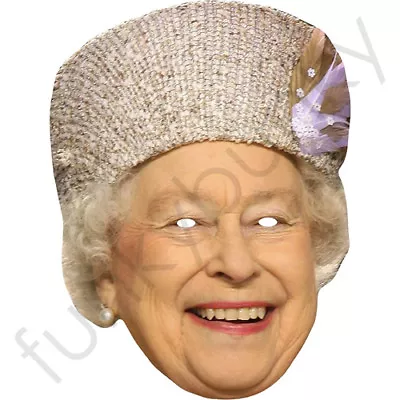 Queen Elizabeth Celebrity Card Face Mask - Ready To Wear - Fancy Dress • £1.65