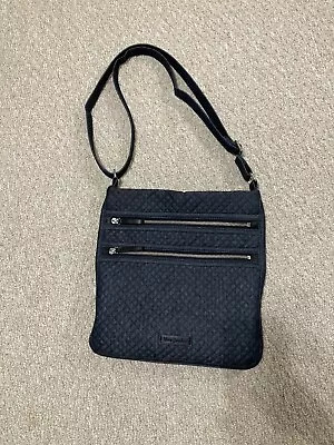 Vera Bradley Denim Iconic Triple Zip Hipster Crossbody Bag Purse • $14