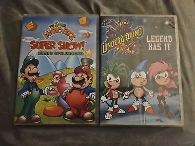 DIC Cartoon Lot Of Two Dvds Mario Brothers Super Show And Sonic Underground! • $66