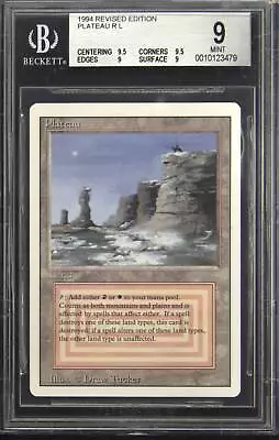 1994 Plateau Rare Magic: The Gathering Card BGS 9 • $500