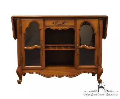 MOUNT AIRY Solid Maple Country French Style 46  Drop Leaf Server Buffet • $549.99