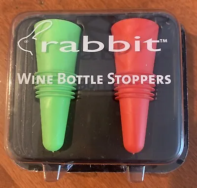 Rabbit 2 Air Tight Wine Stoppers NEW SEALED Metrokane • $9.99
