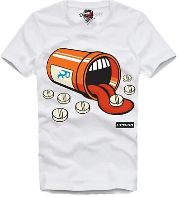$21.98 • Buy E1syndicate T Shirt Pills Pill Box Junky Tongue Rave Ecstasy Xanax Pillbox 5676