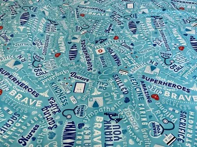 Medical Heros Nurses - Doctors - EMS Etc. Cotton Fabric Per Yard  Quilt / Sew • $8.45