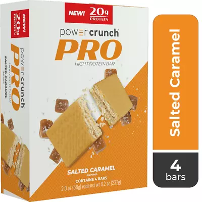 Power Crunch PRO Salted Caramel High Protein Bar 20G Protein 2 Oz 4 Ct • $12.51