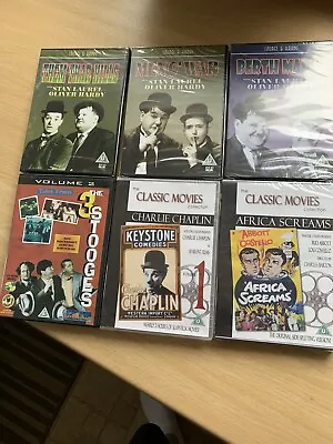 £5.49 • Buy Bundle Joblot Of Laurel & Hardy  / Chaplin /  3 Stooges  DVDs - X6 - (5 Sealed)