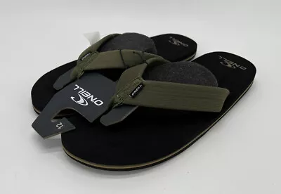 ONEILL FLIP FLOP THONG SANDALS Olive Green MEN SIZE 12 • $9.74