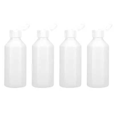 250ml Plastic Bottles HDPE White With Flip Top Airtight Screw Caps • £124.99