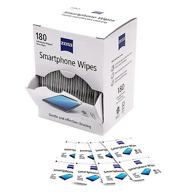 £5.19 • Buy Zeiss 180 Smartphone Wipes Cleans Phone Tablet Electronic Mobile Device Screens