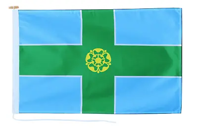 £84.95 • Buy Derbyshire Flag With Rope And Toggle - Handmade In The UK