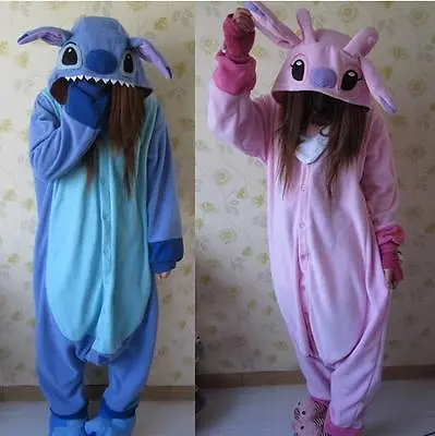 Unisex Adults Animal Pyjamas Costume Lilo And Stitch Lovers Kigurumi Fancy Dress • £32.39