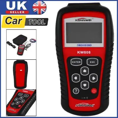 KW808 EOBD OBDII OBD2 Cars Fault Code Reader Vehicle Scanner Diagnostic Tester • £24.34