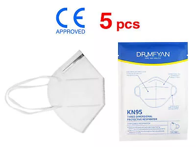 (5) KN95 Respirator Face Mask - Individually Wrapped 5 Layer PM2.5 • $6.95