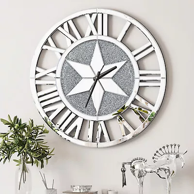 Wisfor Smashed Diamond Wall Clock Roman Numeral Clock W/ High-end Quartz Movemen • $99.90