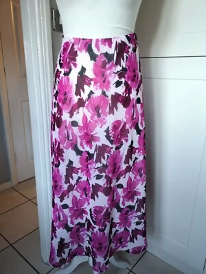 £7.99 • Buy BNWOT - BM - Ladies Size 16 Floral Spring Summer Long Skirt Stretchy Waist