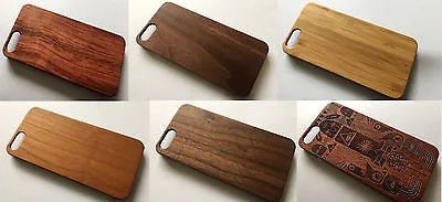 £2.99 • Buy Apple Iphone 6 6s 4.7 Real Wood Case Wooden Back Plastic Trim Cover Bamboo