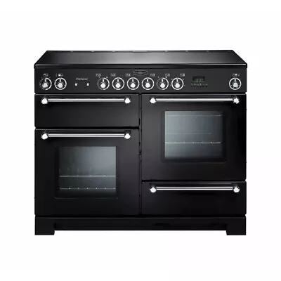 Rangemaster Kitchener KCH110ECBL/C Black / Chrome 110cm Ceramic Range Cooker • £2235