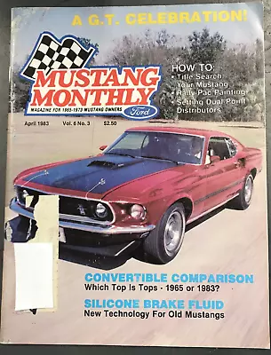 Vintage Mustang Monthly Magazine Vol 6 #3 April 1983 A G T Celebration • $14.99