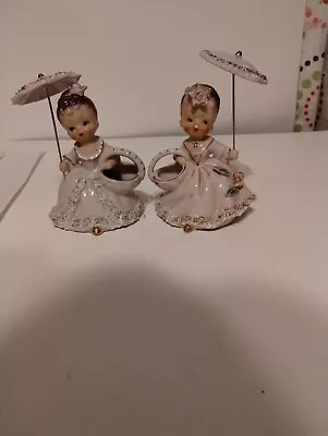 Ucagco Ceramics Japan Girl With Umbrella Pair • $30