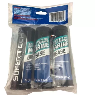 Super Tech  Marine Grease 1 Package Of 3 X 3oz Mini Tubes 3 Total Cartridges • $22.99