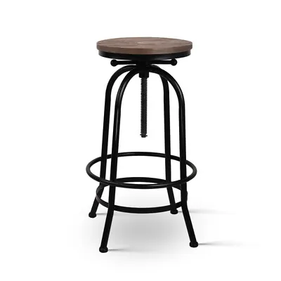 Artiss Bar Stools Kitchen Dining Chairs Adjustable Wooden Vintage Stool • $76.95