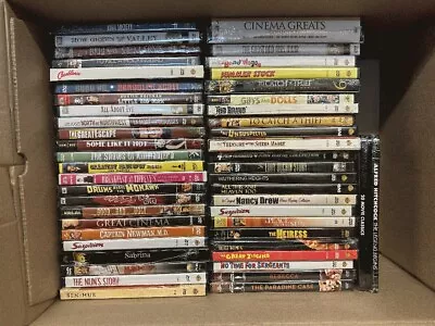 Lot Of 50+ SEALED/NEW Dvds Classic Hollywood Films Marilyn Monroe Cary Grant H.. • $150