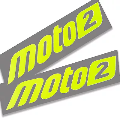 Moto 2 Street Triple Fluorescent Yellow Motorcycle Decals  Stickers X 2 Pieces • $6.15