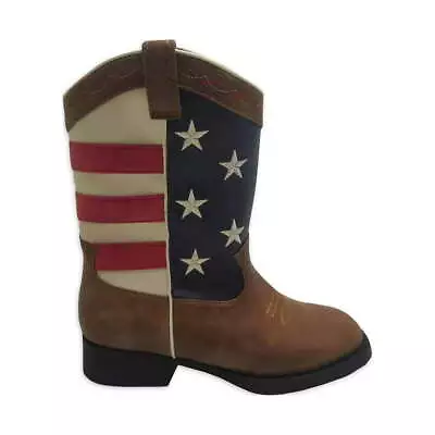 Wonder Nation Youth Boy's Size 3 Stars & Stripes Cowboy Western Boots • $22.45