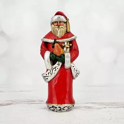 Midwest Pam Schifferl  Christmas Santa With Pear  Folk Art Resin Figurine • $29.66