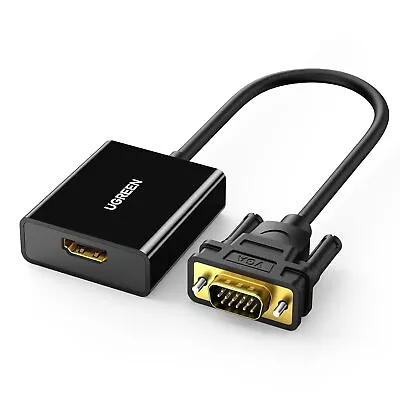 UGREEN HDMI To VGA HDMI To VGA Adapter Connector(Female To Male) With 3.5mm A • $12.89