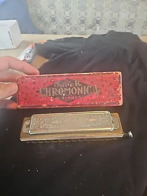 Vintage M.Hohner Super Chromonica Chromatic Harmonica  Germany  Box  Key Of D? • $65.50