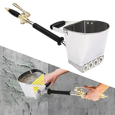 4 Jet Cement Mortar Concrete Air Stucco Plastering Sprayer Hopper Paint Wall Gun • $38.95