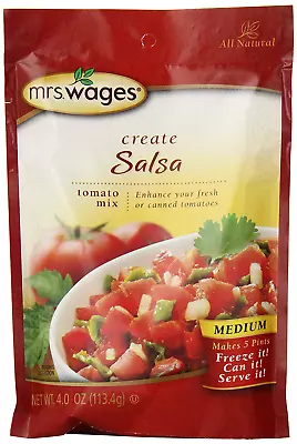 Mrs. Wages Medium Salsa Canning Tomato Mix 4-Ounce Pouches • £20.87