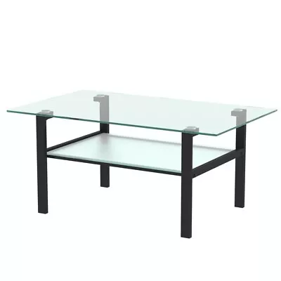 Transparent Glass Coffee Table Modern Simple Coffee Table • $88.20
