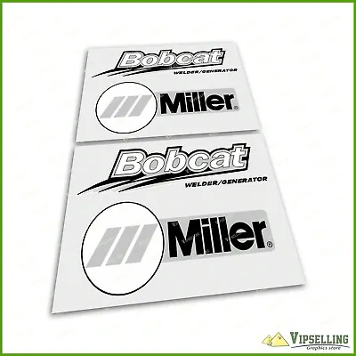 Miller Welder Generator BOBCAT Grey Laminated Decals Stickers Set • $24.70