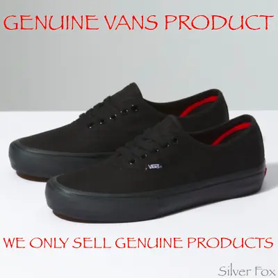 $39.95 • Buy Vans Authentic Pro Black Black Skate Shoes Sneakers Runners Brand New With Tags